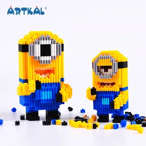 Children's Day gifts 3D Cartoon Building Blocks Hot Selling Educational Toys DIY interlocking Building Block kit toys