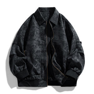 Nova Jaqueta de Motocicleta Reversível em Lona com Estilo Retro Americano, Gola Alta, Fechamento com Zíper, em Pele de Coelho e Couro de Ovelha - Product Image 2