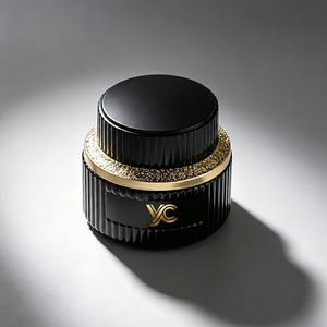 <span class=keywords><strong>Le</strong></span> pot <span class=keywords><strong>en</strong></span> <span class=keywords><strong>verre</strong></span> de style arabe doré convient à l'utilisation comme pot à cosmétiques ou à épices - Product Image 5