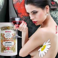 Vermouth Rouge Doux Italien Apéritif aux Raisins Nero D'Avola 16,5% ABV Happy Hour Alagna Vini Sicile Fabriqué en Italie Bouteille la Plus Vendue