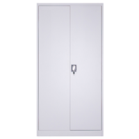 Armoire de rangement en acier à double porte avec quatre étagères réglables mobilier moderne en métal ignifuge