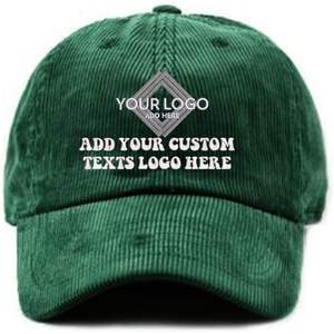 2025 Casquette en velours côtelé personnalisée unisexe 1467 Chapeau à logo brodé personnalisé - Product Image 4