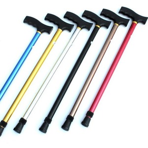 Canne télescopique en alliage d'aluminium, 2 sections, hauteur réglable, bâton de marche antidérapant avec embout en caoutchouc pour personnes âgées - Product Image 2