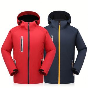 Unisex Camouflage Hooded <b>Jacket</b> Soft Outdoor Hiking Windbreaker Waterproof <b>Fleece</b> <b>Lined</b> Sportswear Spring 100% Polyester - Product Image 1