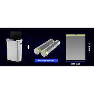 Poubelle intelligente à capteur d'induction en acier inoxydable Db 50L pour la maison et le bureau - Product Image 2