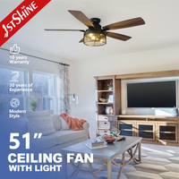 Ventilador de Techo 1stshine con Control Remoto, Diseño Moderno, Hogar Inteligente, Eficiente, Garantía de Calidad, Resistente a la Oxidación, con Luz LED