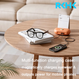 แว่นตาอัจฉริยะรุ่นใหม่ RKHK พร้อมกล้อง AI Chat GPT กล่องชาร์จ บันทึกวิดีโอ HD 8MP โทรผ่านบลูทูธ ถ่ายโอนรูปภาพไวผ่าน WiFi - Product Image 2