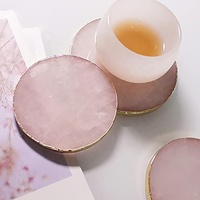 Sous-verres en agate assortis personnalisables en gros pour la décoration de table et de la maison, sous-verres en agate gemme à vendre