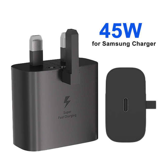 Factory Original 45W Super Fast USB-C Wall Plug Charger for Samsung S24 Ultra Android Phone Customized Android Charger