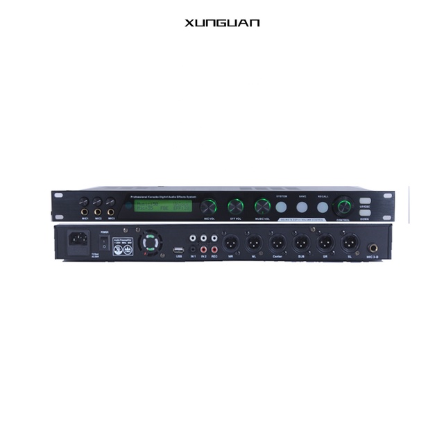 K16 Professional Pre-amp Effector Digital Audio Processor with 16 Effects DSP Sound Effector for Speaker Management System