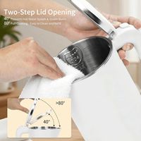 Bouilloire électrique domestique 2L en acier inoxydable, bouilloire électrique à arrêt automatique, bouilloire à eau portable