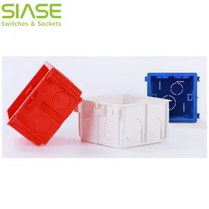 SIASEウォールフラッシュ取り付け電気プラスチック86サイズスイッチコンセントPCジャンクションボックスのタイプ