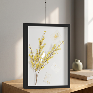 <b>Black</b> European Style Dried Flower <b>Photo</b> <b>Frame</b> Front Opening Real-glass 8*10 Inch Shadow Box Lovers Gifts MDF Letterpress Printed - Product Image 5