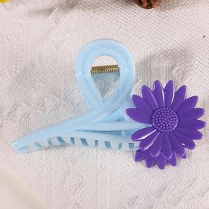 กิ๊บติดผมพลาสติกลายดอกเดซี่สีใหม่ กิ๊บหนีบผมแฟชั่นรูปดอกไม้ กิ๊บหนีบผมทรงฉลาม ขายส่ง - Product Image 4