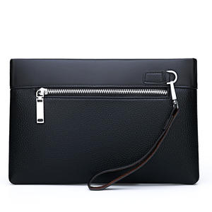 Bolso de Mano de Diseño de Lujo para Hombre, Cartera de Cuero Genuino Tipo Sobre, Cartera de Gran Capacidad para Uso Casual y de Negocios - Product Image 5