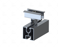 Supports de montage photovoltaïques réglables en alliage d'aluminium YZ Solar Rail, modèle YZ-R04, garantie 25 ans, haute résistance au vent pour les systèmes solaires