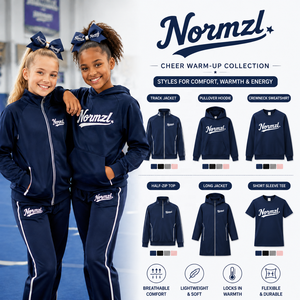 Ensemble de survêtements d'entraînement pour équipes de cheerleading, vestes et pantalons OEM d'usine, tenue de danse et d'échauffement - Product Image 2