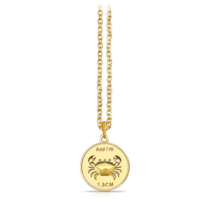 Collier en acier inoxydable avec pendentif crabe de 1,5 cm pour femme - Product Image 1