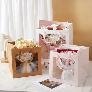 Sac en papier personnalisé avec logo, fond plat, idéal pour les cadeaux, l'emballage et les promotions - Product Image 3