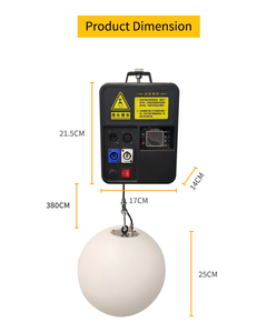 <span class=keywords><strong>Ava</strong></span> DMX512 contrôle 6M câble 30CM boule de levage treuil rvb coloré LED boule de levage cinétique boule lumineuse - Product Image 2