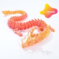 Jouet dragon articulé en PLA imprimé en 3D Feeron, modèle de serpent à articulations mobiles, 45 cm, flexible, durable, personnalisable, multicolore
