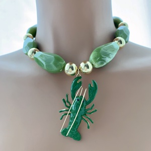 <span class=keywords><strong>BD</strong></span>-B7944 soeur fête femmes collier bijoux créatif perlé chaîne collier coloré homard collier été populaire - Product Image 3