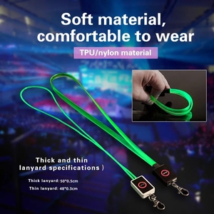 Cordón LED Personalizado Richshining con Logotipo de Marca, Collar LED de TPU Colorido con Tarjeta de Identificación <span class=keywords><strong>para</strong></span> <span class=keywords><strong>Festivales</strong></span> de Música, Fácil de Ver <span class=keywords><strong>para</strong></span> <span class=keywords><strong>Camareros</strong></span> - Product Image 2