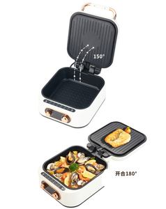 Dual-Sided 1/2 Elétrica Frigideira Multifuncional Doméstico Duplo-Aquecido Aprofundamento Frigideira Panqueca Panela Quente Pot BBQ Grill - Product Image 3