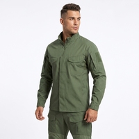 Ensemble uniforme BDU ACU kaki unisexe en tissu ripstop, coton poly, pour hommes, logo personnalisé, ISO CE