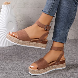 Women's Casual Wedges Sandals Summer Plus Size Thick Bottom Beach <b>Flip</b> <b>Flops</b> Slope Heeled for Women - Product Image 3