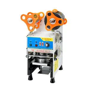 Kleine Semi-Automatische Sluitmachine Plastic Afsluitmachine Roestvrijstalen Sealer Voor Plastic Waterbekerpakketten