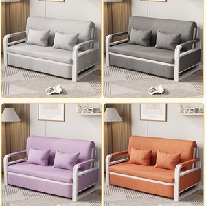 Canapé-<span class=keywords><strong>lit</strong></span> simple intégré double usage, rétractable et pliable, pour petit appartement, balcon, en tissu, avec fonctions d'assise, de couchage et de rangement - Product Image 6