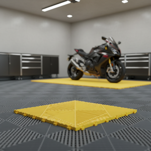 Dalles de sol de garage en plastique Arlott Modern Wear Resistant, 18 mm d'épaisseur, antidérapantes, imperméables, ventilées, en PP, pour entrepôt, salle de sport, <span class=keywords><strong>moto</strong></span> - Product Image 2