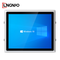 PC industriel à écran tactile résistif sans ventilateur de 17,0 pouces, verre trempé, double LAN, port HD, pour transport intelligent