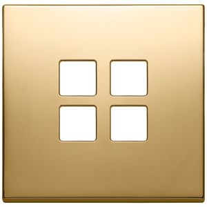 2Mx4 Flat Gold <b>Plate</b> 9.5 In Length 1.4 In Height Wall <b>Switch</b> Cover - Product Image 1