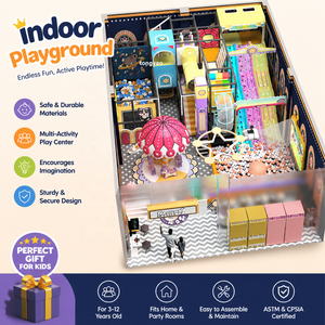 Anti Static Kids <b>Indoor</b> Playground with <b>Slide</b> Activity Panel for Early Education Center - Product Image 1