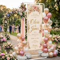 Support de panneau réglable robuste, chevalet pour panneau de mariage, support de bannière pour mariages, anniversaires, baby showers et événements