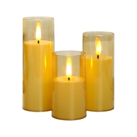 Bougies Pilier LED Sans Flamme en Cire de Paraffine pour Anniversaire, Mariage et Décoration Intérieure