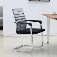 Chaise de bureau de haute qualité avec des chaises de salle d'attente de bureau de visiteurs d'invité simple de tissu de maille noir blanc