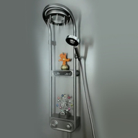 Mélangeur numérique noir de luxe unique ensemble de robinet de douche pluie ciel étoilé froid et chaud système de douche électrique thermostatique