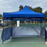 Tente commerciale robuste d'extérieur bleue, rouge et blanche 3x3, 3x6, 2x2, 3x4.5, Tenda Lipat pour marché
