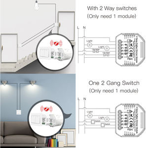 LangyeaoTuya ZigBee Dimmer anahtar modülü 10A akıllı ev DIY kesici 1 2 Gang 2 yollu kontrol destekler Alexa Google ev ile çalışır - Product Image 3