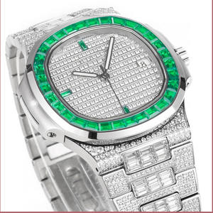 Montre mécanique automatique de luxe entièrement en diamant, montre de créateur étanche et élégante pour hommes avec logo personnalisé - Product Image 2