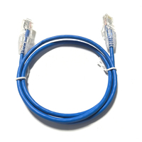 Câble Patch RJ45 UTP CAT6 Multicolore Fin avec Connecteur Transparent pour Réseau Ethernet, Routeur Internet, Commutateur, Utilisation Informatique