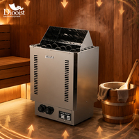 Chauffe-sauna électrique moderne Diooist 12 kW en acier inoxydable pour bain de vapeur sèche avec commande intégrée/externe/écran tactile