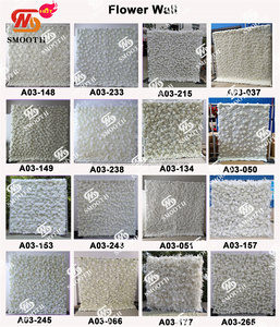 ฉากหลังงานแต่งงานแบบม้วนเก็บได้ 5 มิติ คุณภาพสูง ดีไซน์เก๋ ตกแต่งด้วยผ้าสีขาวลายดอกไม้ สำหรับตกแต่งงานอีเว้นท์ - Product Image 3