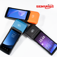 Terminal de paiement mobile Android tout-en-un pour supermarché, système de point de vente portable 4G avec imprimante, NFC, WIFI