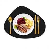 Sets de table ronds réutilisables en PVC de style français moderne, double face, avec fonction isolante et sous-verre, pour table à manger à domicile