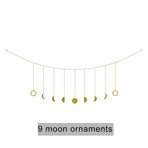 Guirlande Métallique Murale Phases de Lune Bohème Dorée et Argentée 9 Lunes pour Chambre et Dortoir – Nouveauté <span class=keywords><strong>2022</strong></span> – Vente Flash - Product Image 4