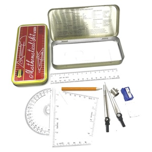 Trousse de traçage mathématique pour marché africain, compas et instruments de géométrie, ensemble de 9 pièces - Product Image 1
